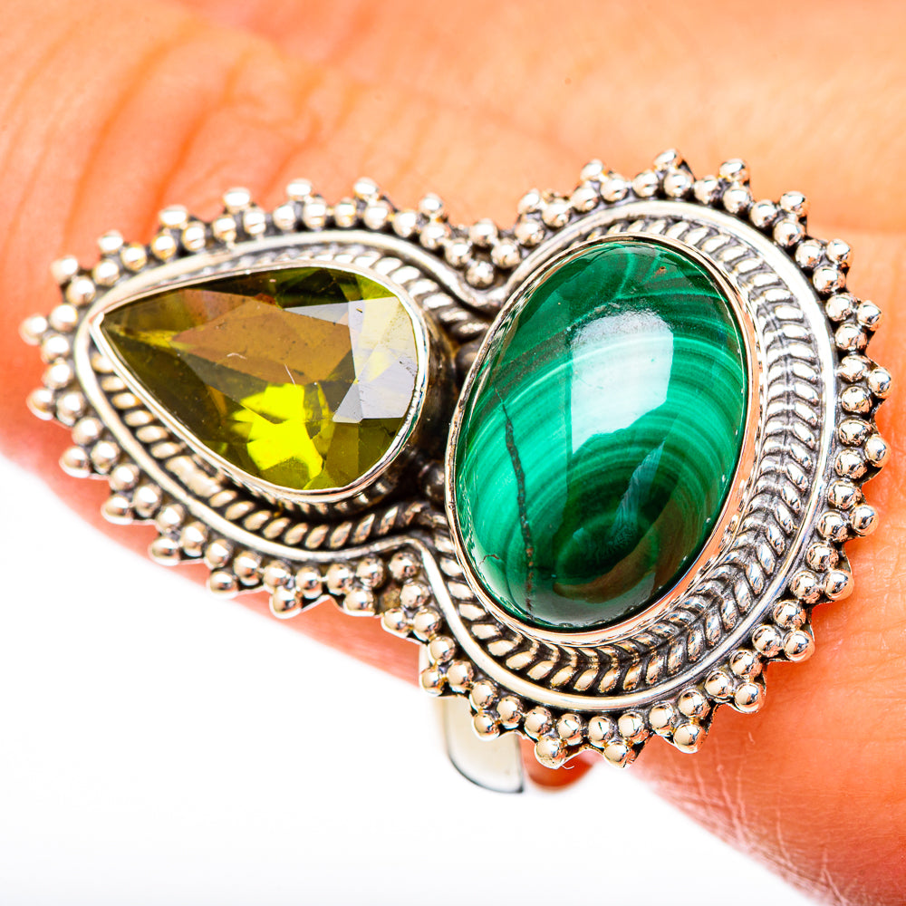 Malachite Rings handcrafted by Ana Silver Co - RING122843
