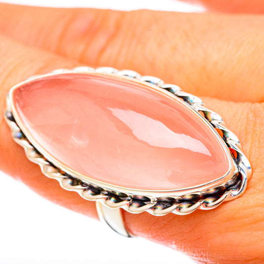 Rose Quartz Rings handcrafted by Ana Silver Co - RING122845