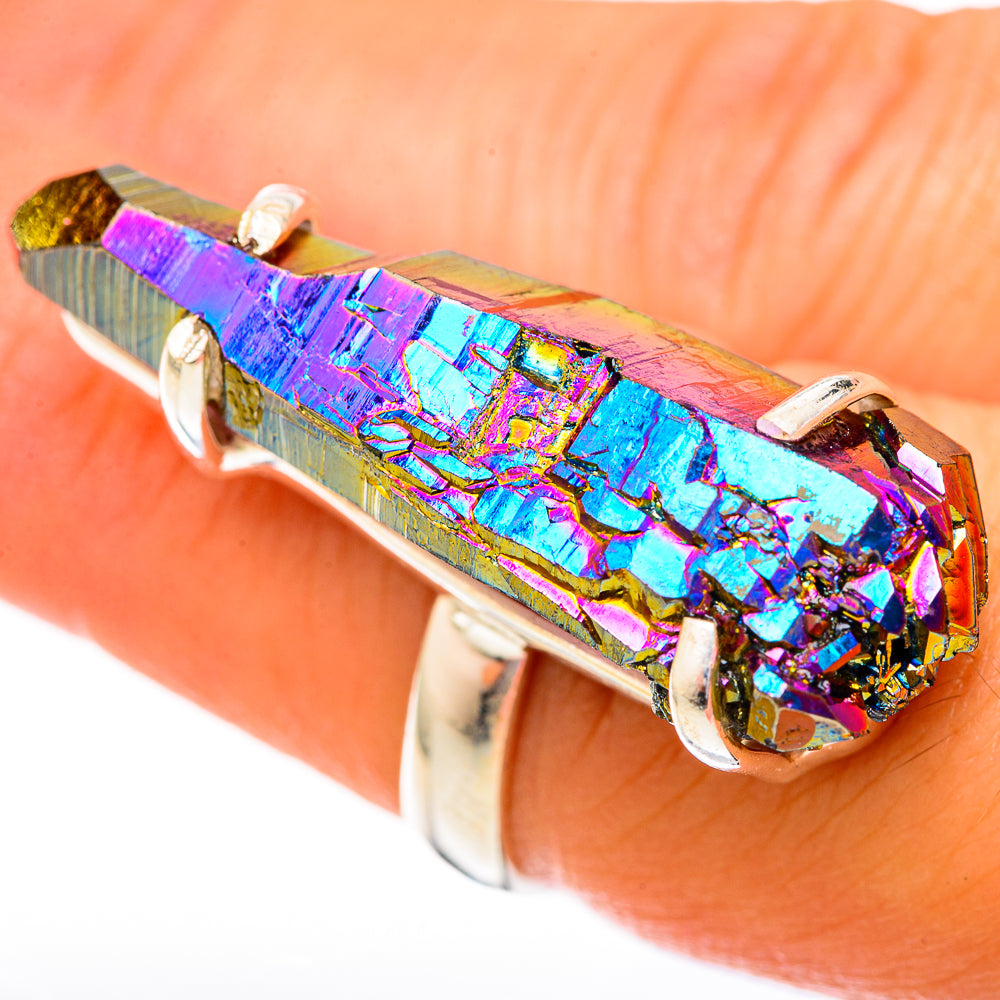 Titanium Sunshine Druzy Rings handcrafted by Ana Silver Co - RING122856