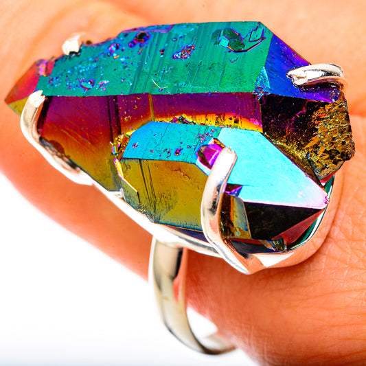 Titanium Sunshine Druzy Rings handcrafted by Ana Silver Co - RING122857
