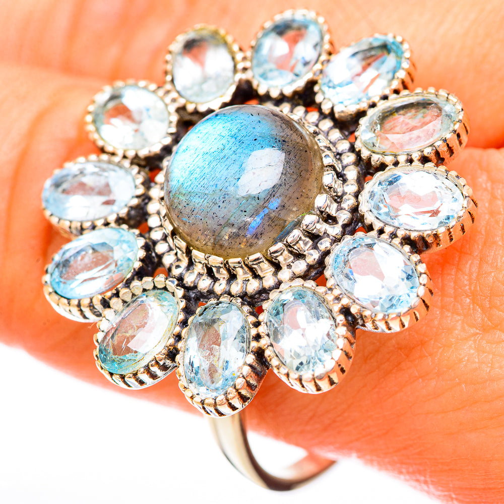 Labradorite Rings handcrafted by Ana Silver Co - RING122873