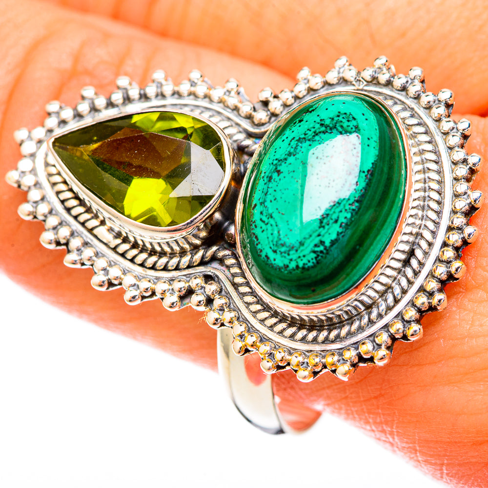 Malachite Rings handcrafted by Ana Silver Co - RING122875