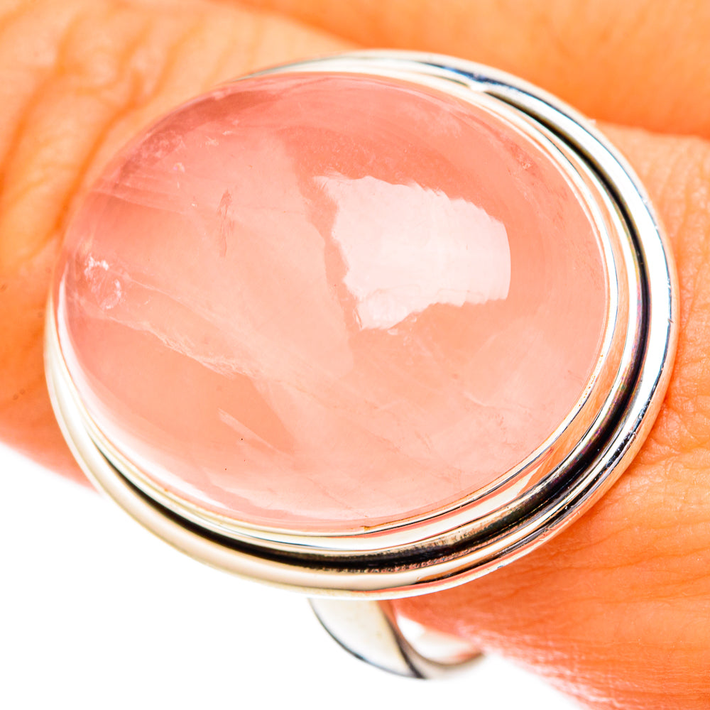 Rose Quartz Rings handcrafted by Ana Silver Co - RING122877
