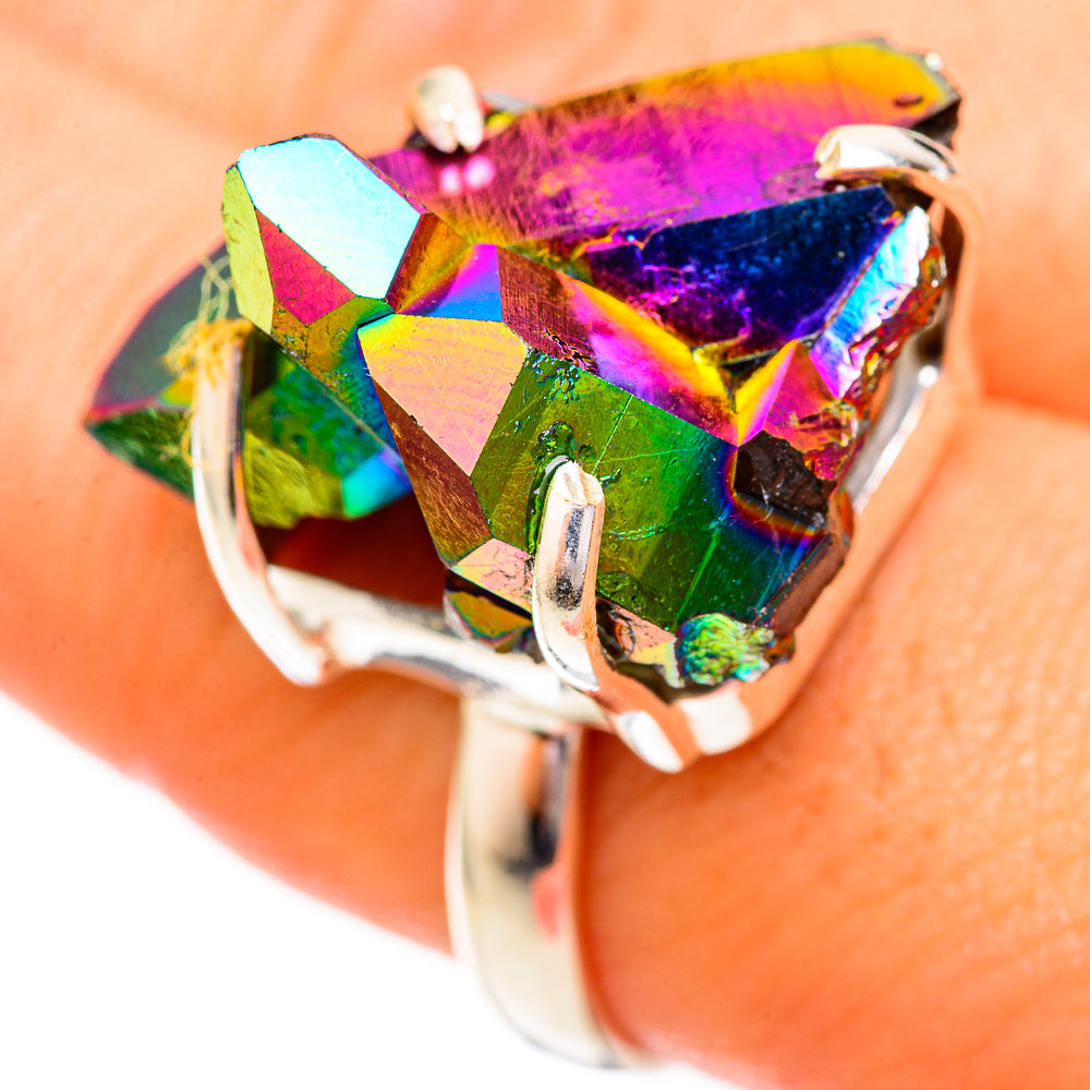 Titanium Sunshine Druzy Rings handcrafted by Ana Silver Co - RING122888