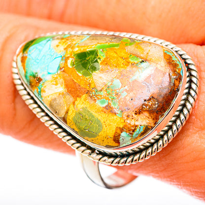Chrysocolla Rings handcrafted by Ana Silver Co - RING122891