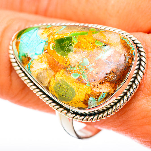 Chrysocolla Rings handcrafted by Ana Silver Co - RING122891