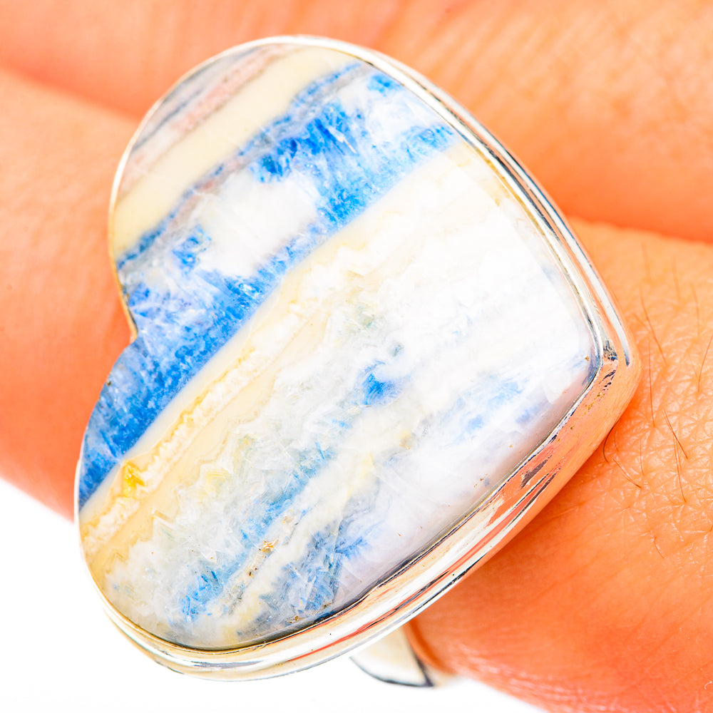 Blue Scheelite Rings handcrafted by Ana Silver Co - RING122899