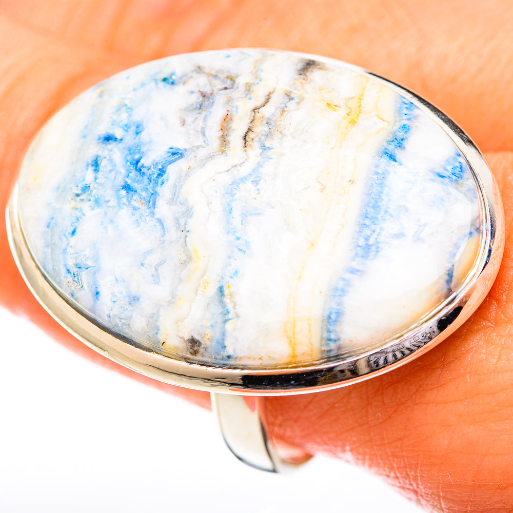 Blue Scheelite Rings handcrafted by Ana Silver Co - RING122900