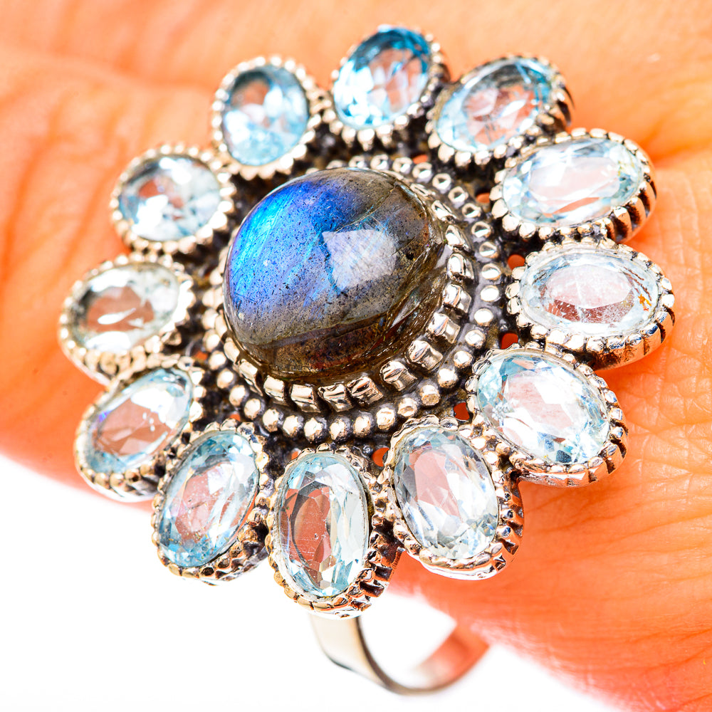 Labradorite Rings handcrafted by Ana Silver Co - RING122903
