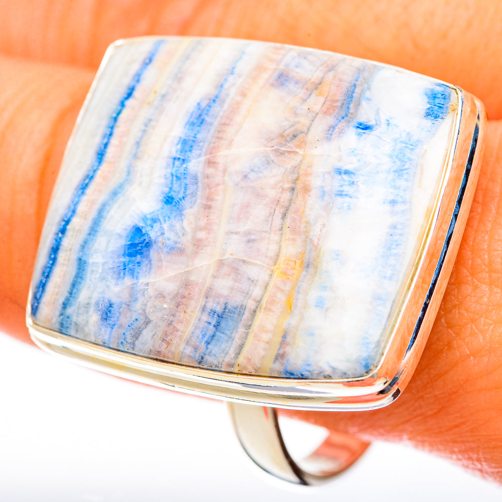 Blue Scheelite Rings handcrafted by Ana Silver Co - RING122905