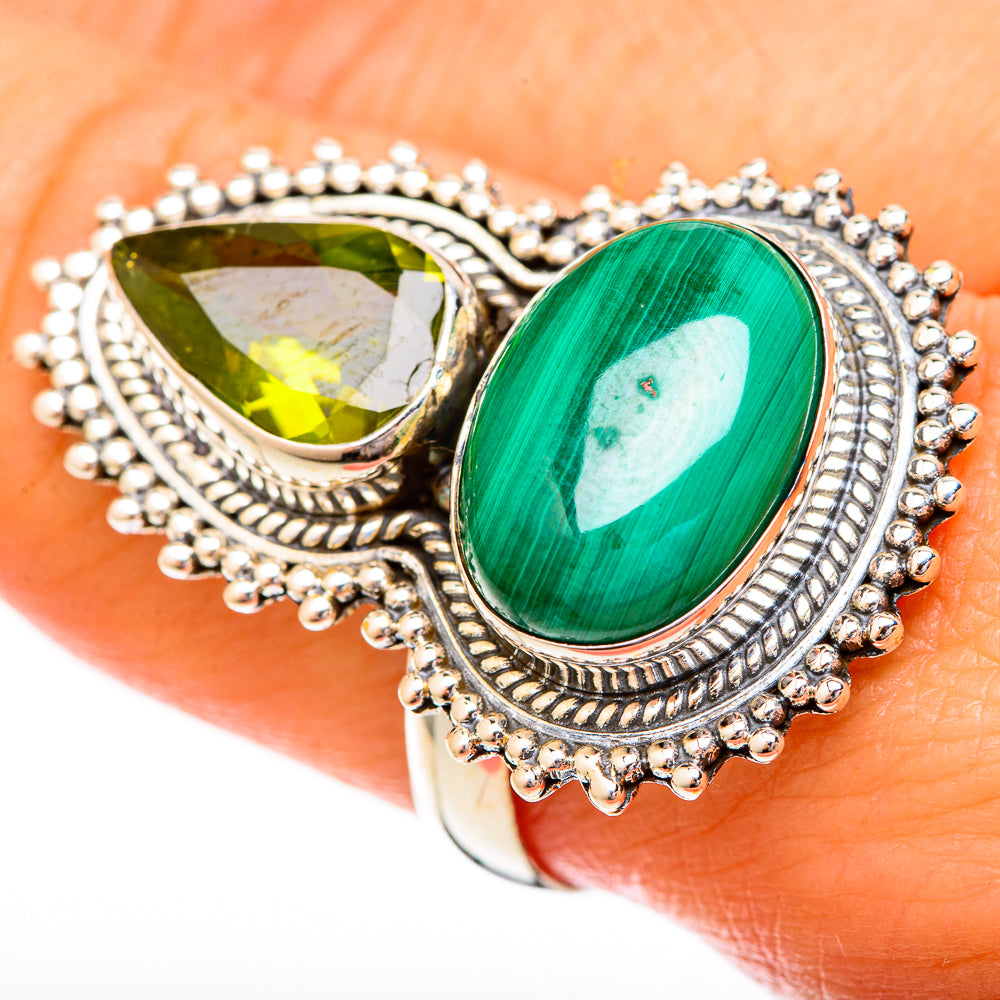 Malachite Rings handcrafted by Ana Silver Co - RING122906