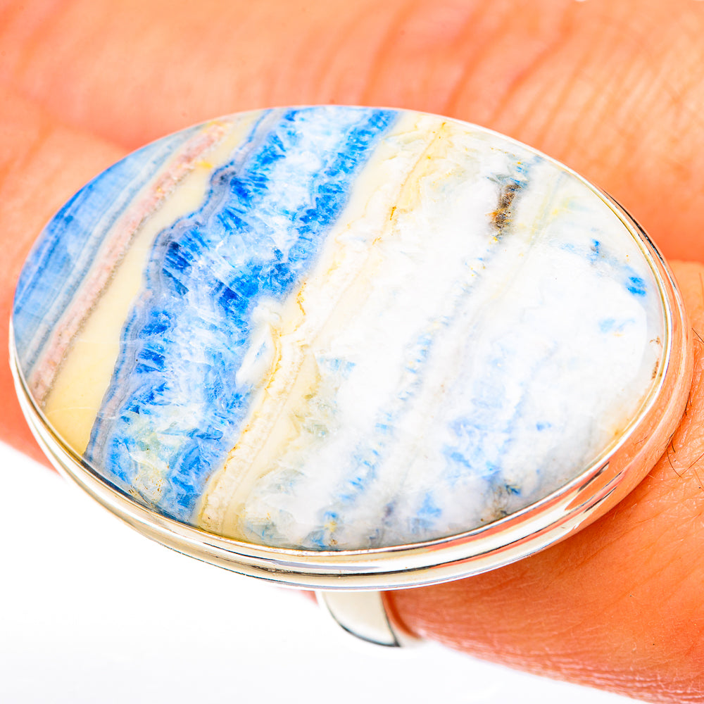 Blue Scheelite Rings handcrafted by Ana Silver Co - RING122919