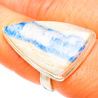 Blue Scheelite Rings handcrafted by Ana Silver Co - RING122922