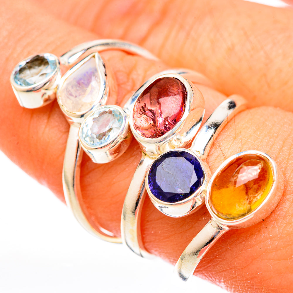 Pink Tourmaline Rings handcrafted by Ana Silver Co - RING122934