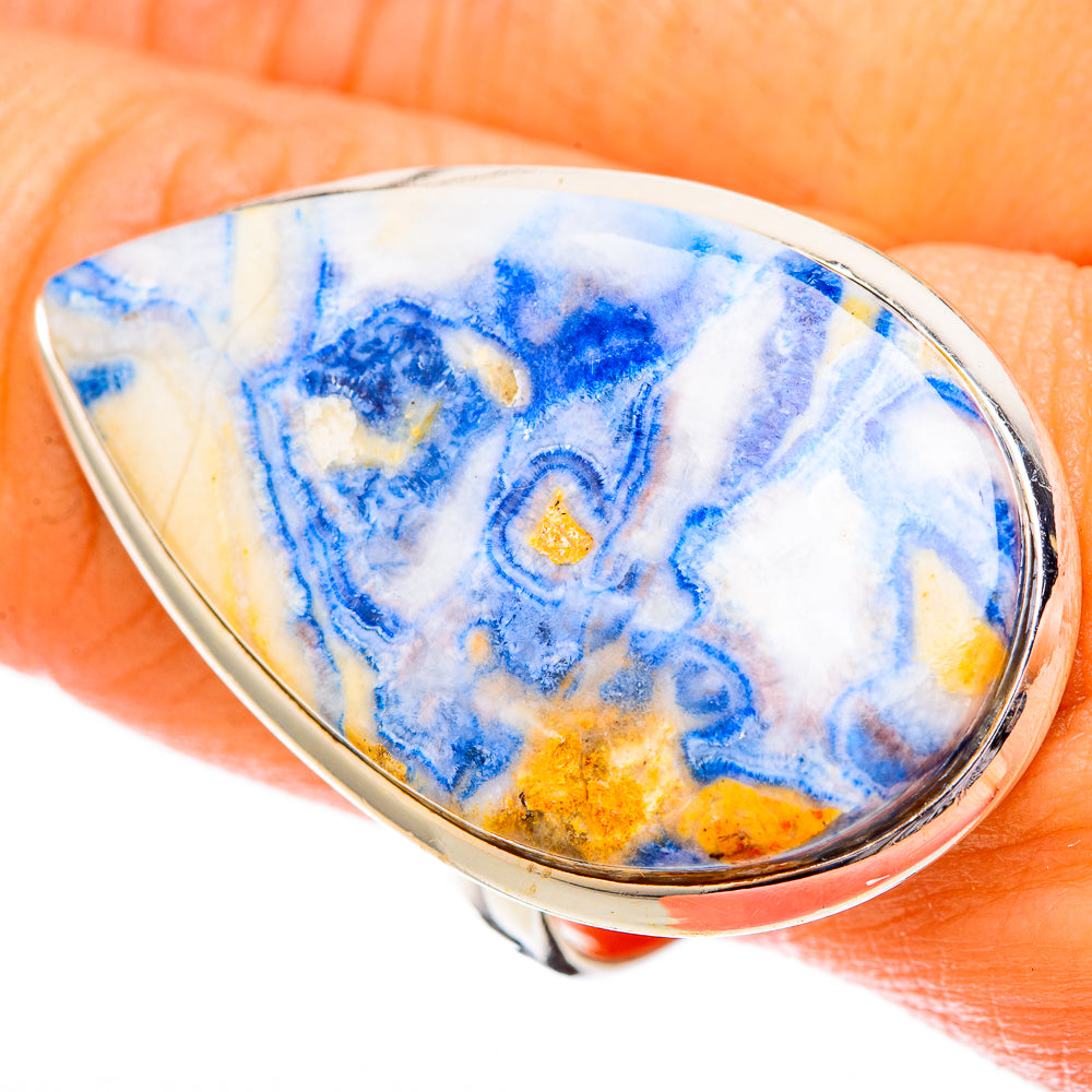 Blue Scheelite Rings handcrafted by Ana Silver Co - RING122956