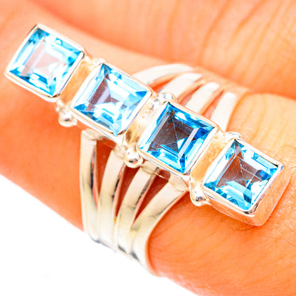 Blue Topaz Rings handcrafted by Ana Silver Co - RING122972