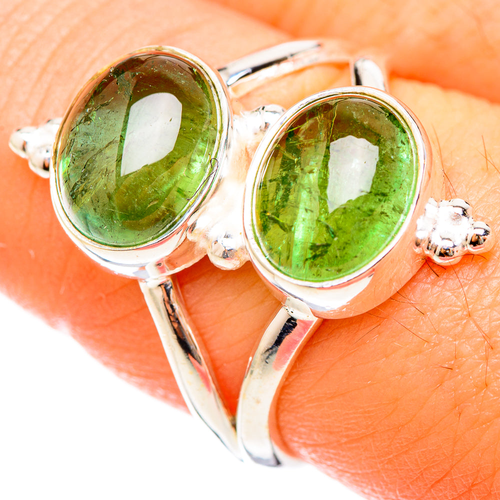 Green Tourmaline Rings handcrafted by Ana Silver Co - RING122977
