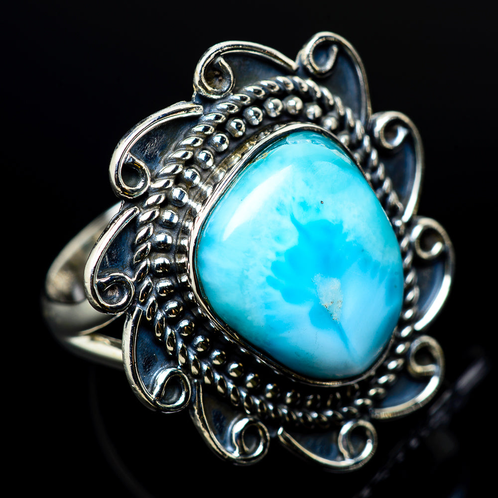 Larimar Rings handcrafted by Ana Silver Co - RING12299