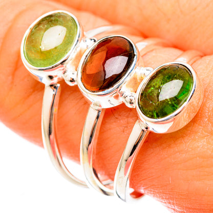 Green Tourmaline Rings handcrafted by Ana Silver Co - RING122990