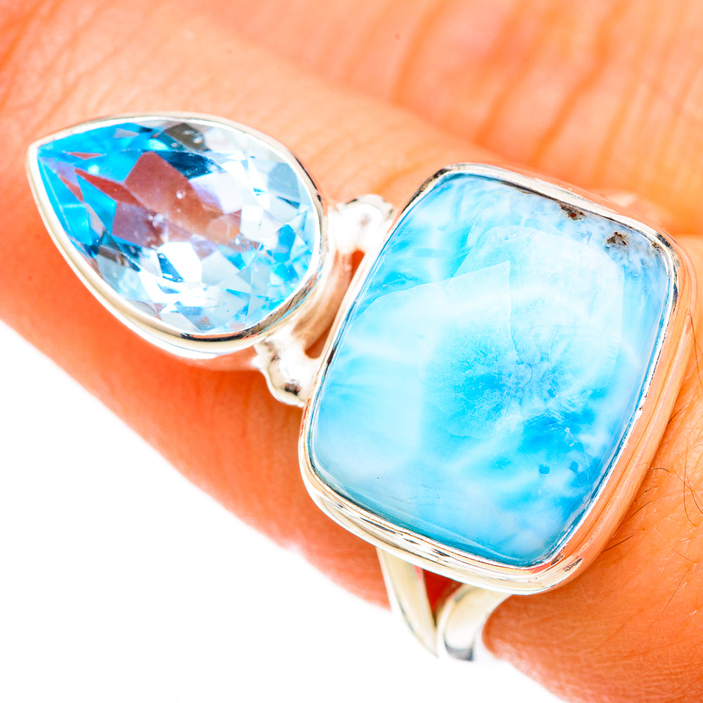 Larimar Rings handcrafted by Ana Silver Co - RING122995
