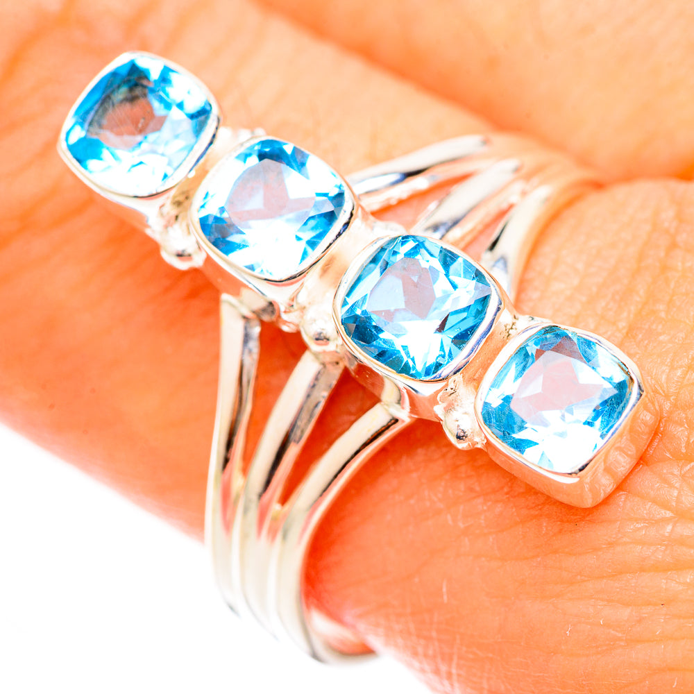 Blue Topaz Rings handcrafted by Ana Silver Co - RING123000