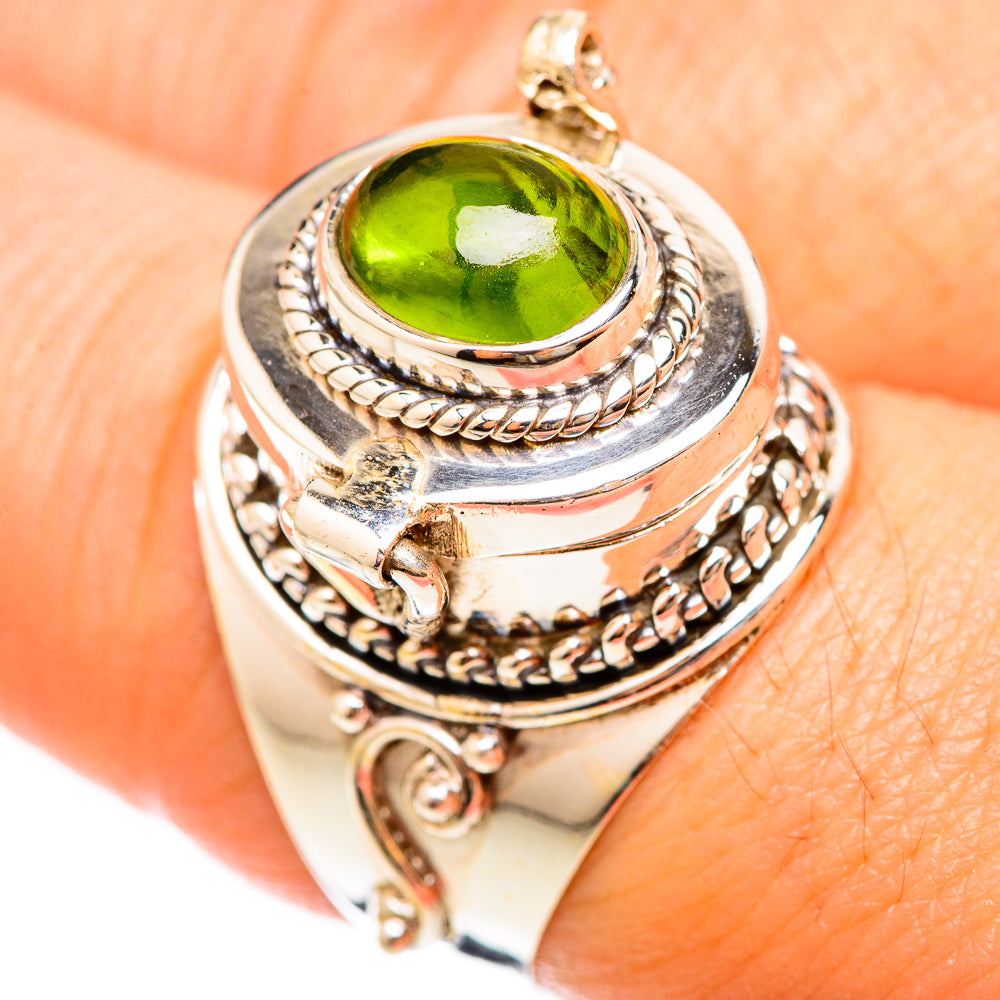 Green Tourmaline Rings handcrafted by Ana Silver Co - RING123002