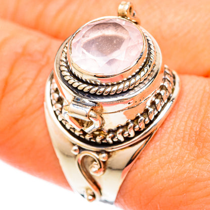 Rose Quartz Rings handcrafted by Ana Silver Co - RING123003