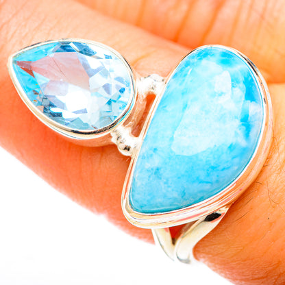 Larimar Rings handcrafted by Ana Silver Co - RING123015