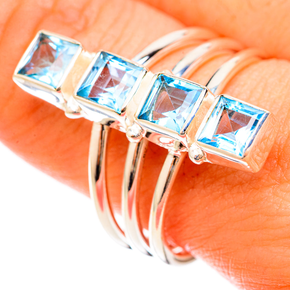 Blue Topaz Rings handcrafted by Ana Silver Co - RING123016