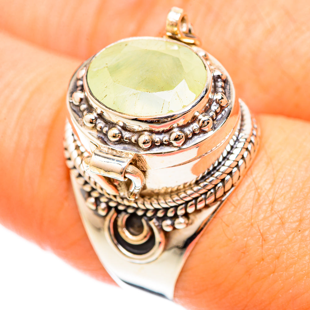 Prehnite Rings handcrafted by Ana Silver Co - RING123021