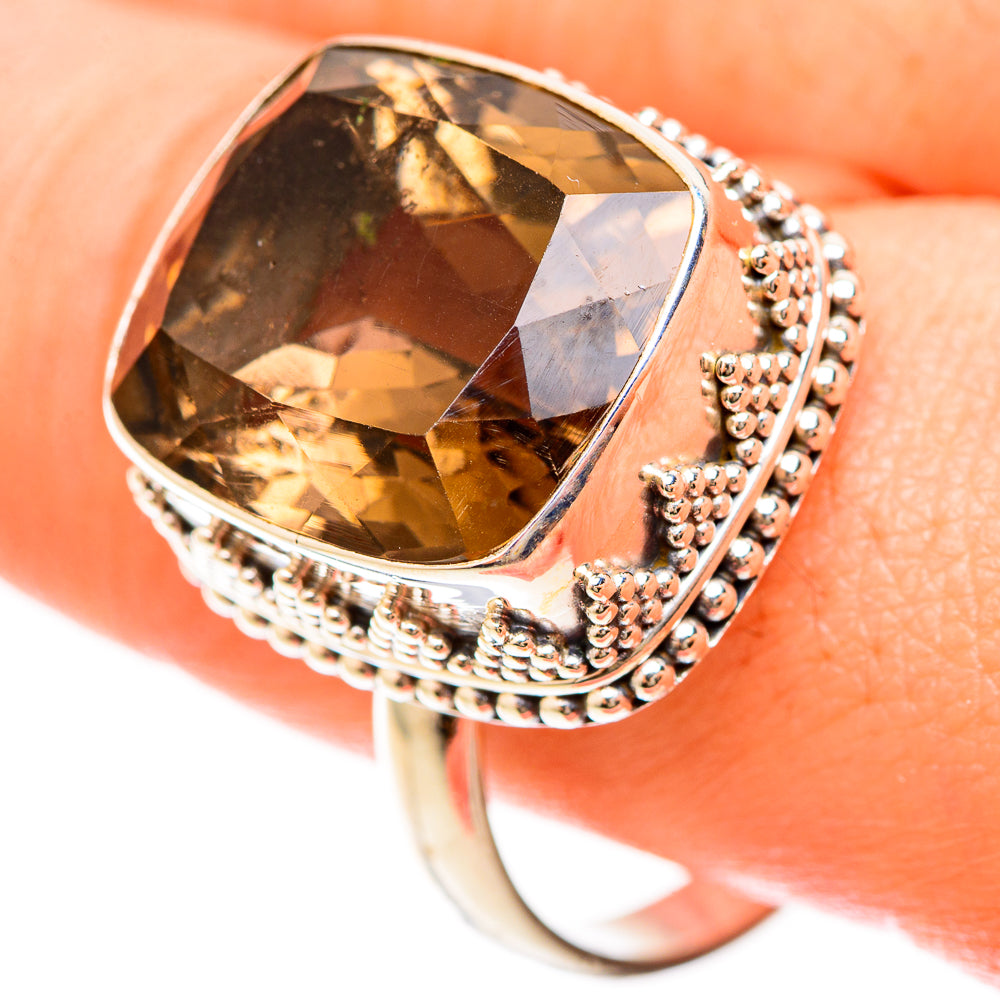 Smoky Quartz Rings handcrafted by Ana Silver Co - RING123023