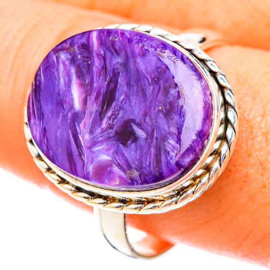 Charoite Rings handcrafted by Ana Silver Co - RING123027