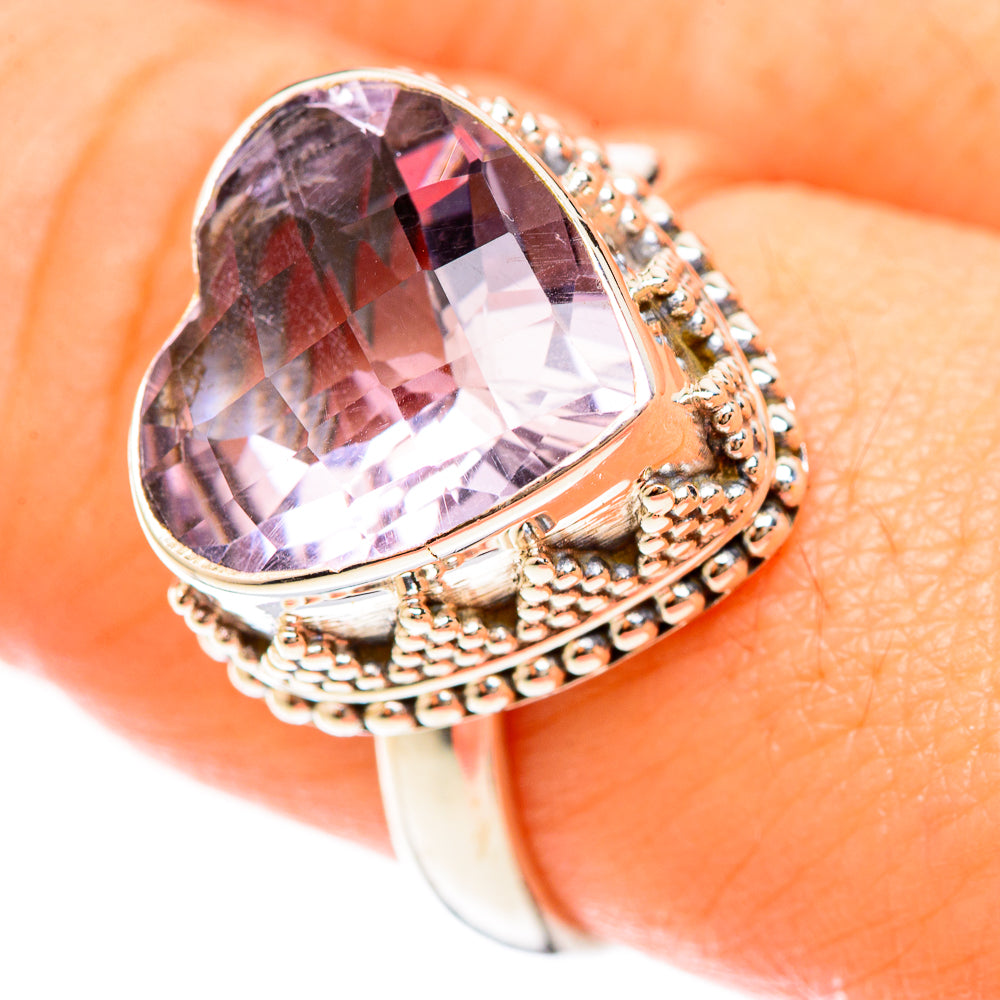 Pink Amethyst Rings handcrafted by Ana Silver Co - RING123028