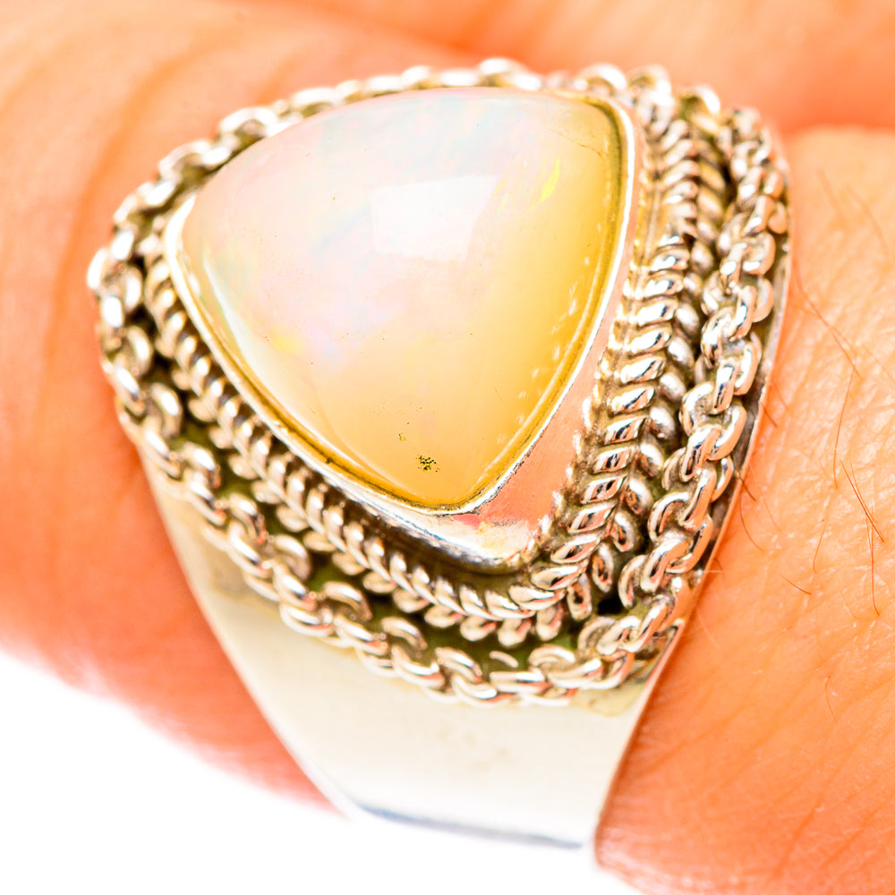 Ethiopian Opal Rings handcrafted by Ana Silver Co - RING123034