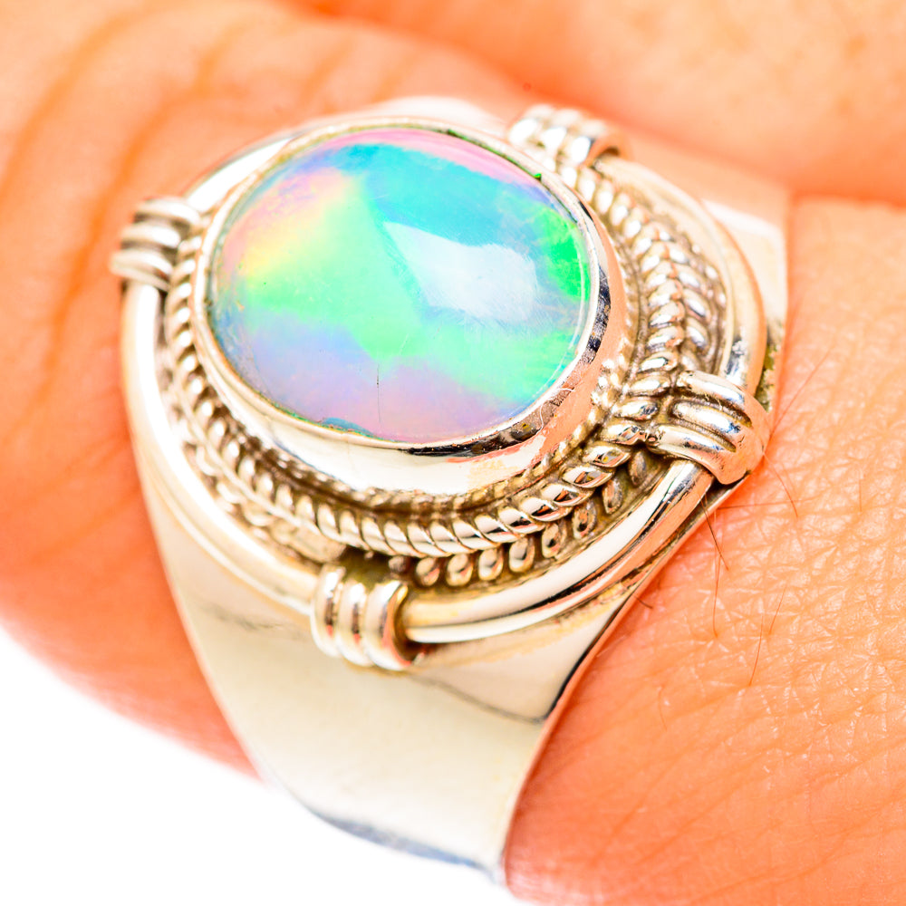 Ethiopian Opal Rings handcrafted by Ana Silver Co - RING123035