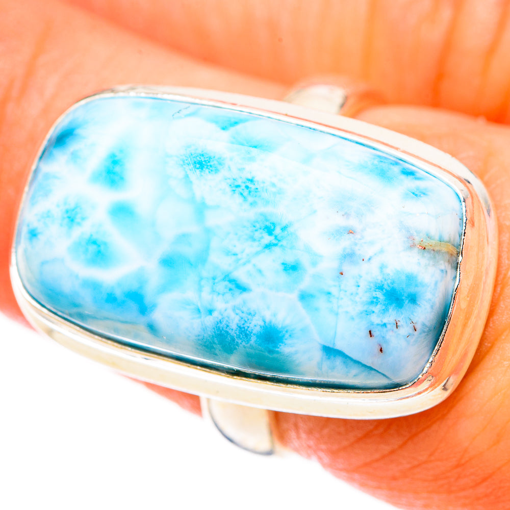 Larimar Rings handcrafted by Ana Silver Co - RING123040