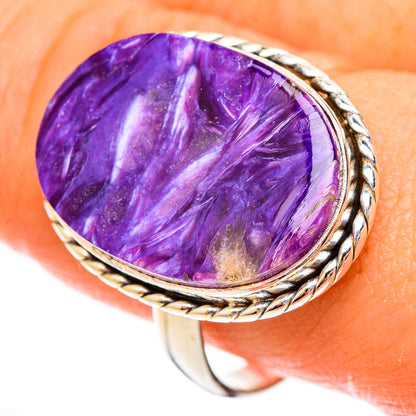 Charoite Rings handcrafted by Ana Silver Co - RING123064