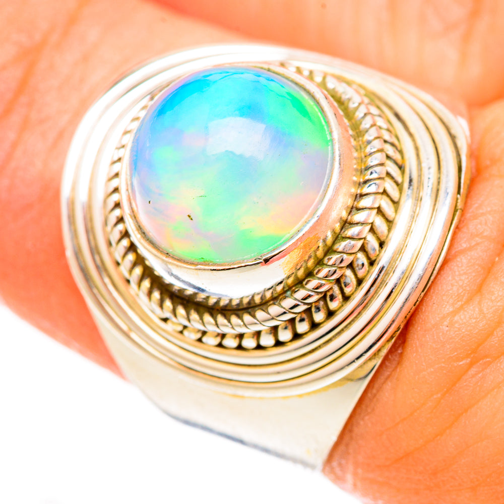 Ethiopian Opal Rings handcrafted by Ana Silver Co - RING123069