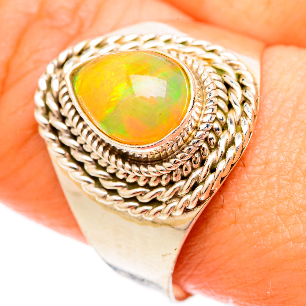 Ethiopian Opal Rings handcrafted by Ana Silver Co - RING123070
