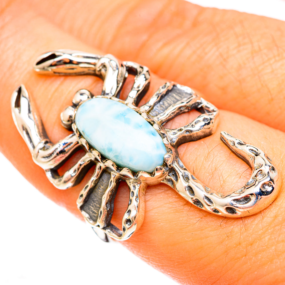 Larimar Rings handcrafted by Ana Silver Co - RING123075