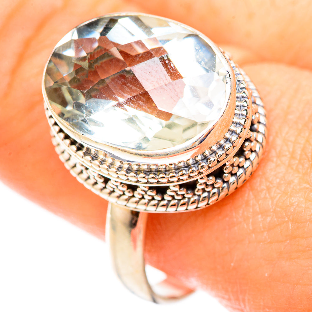 Green Amethyst Rings handcrafted by Ana Silver Co - RING123078
