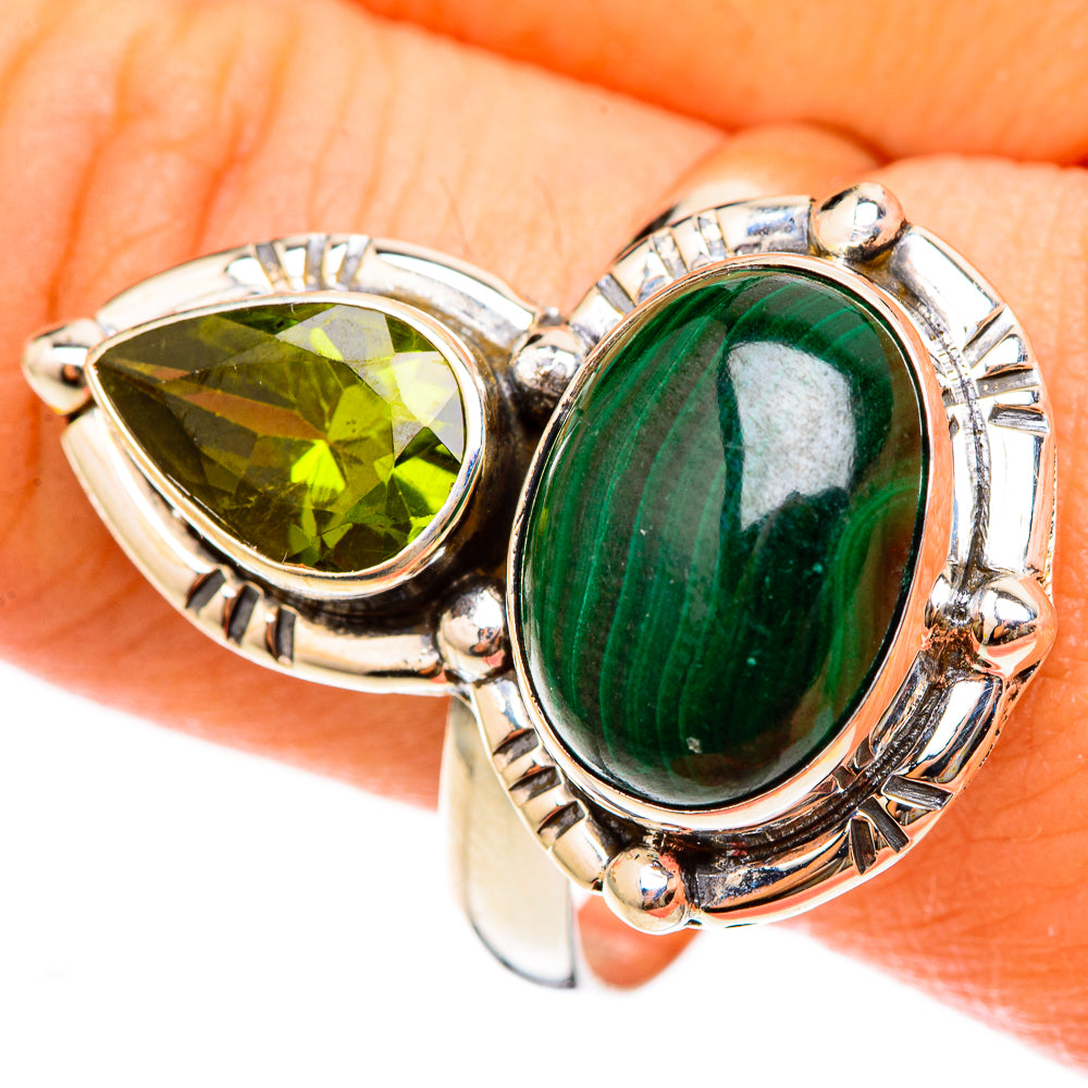 Malachite Rings handcrafted by Ana Silver Co - RING123079