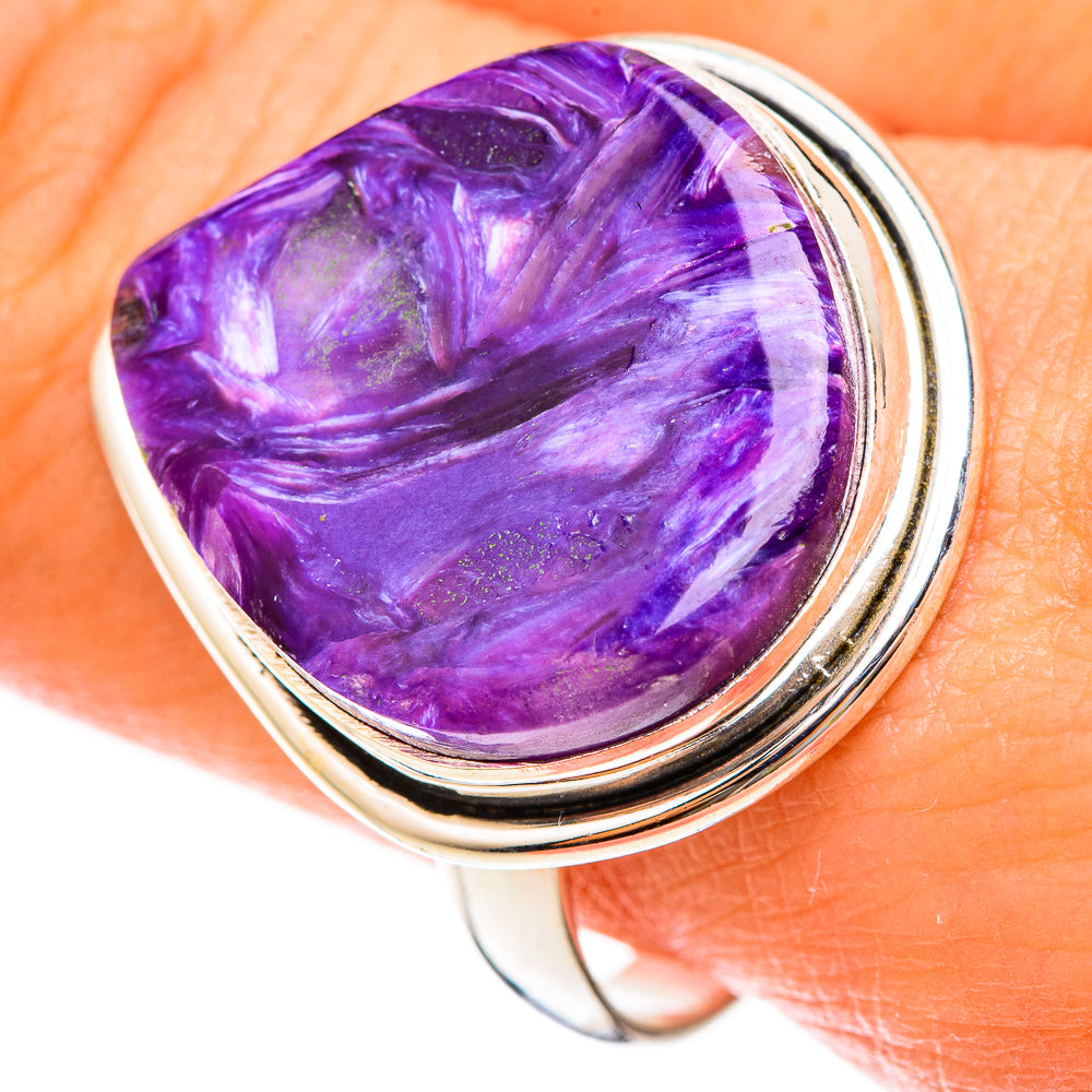 Charoite Rings handcrafted by Ana Silver Co - RING123083