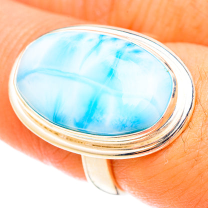 Larimar Rings handcrafted by Ana Silver Co - RING123091
