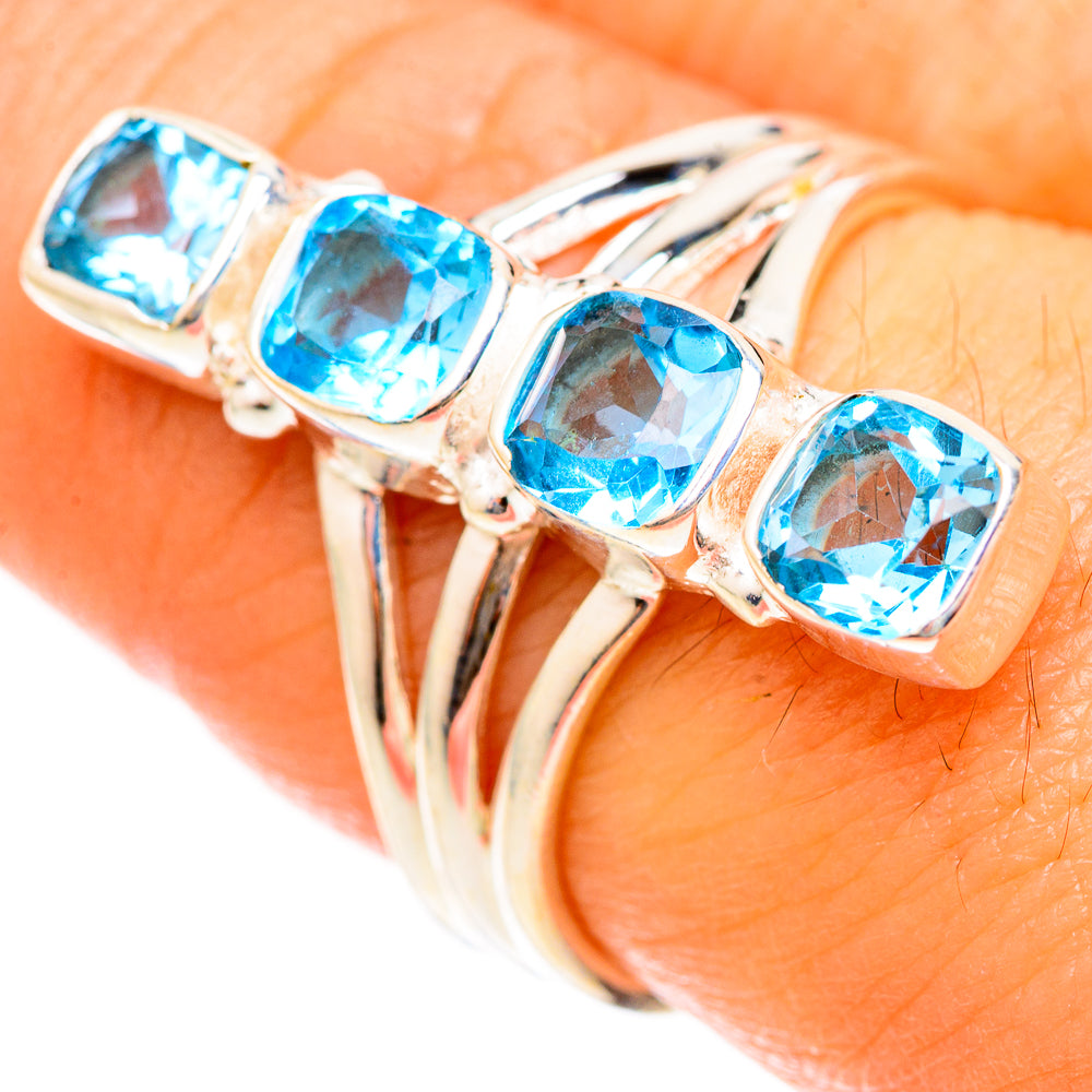Blue Topaz Rings handcrafted by Ana Silver Co - RING123092