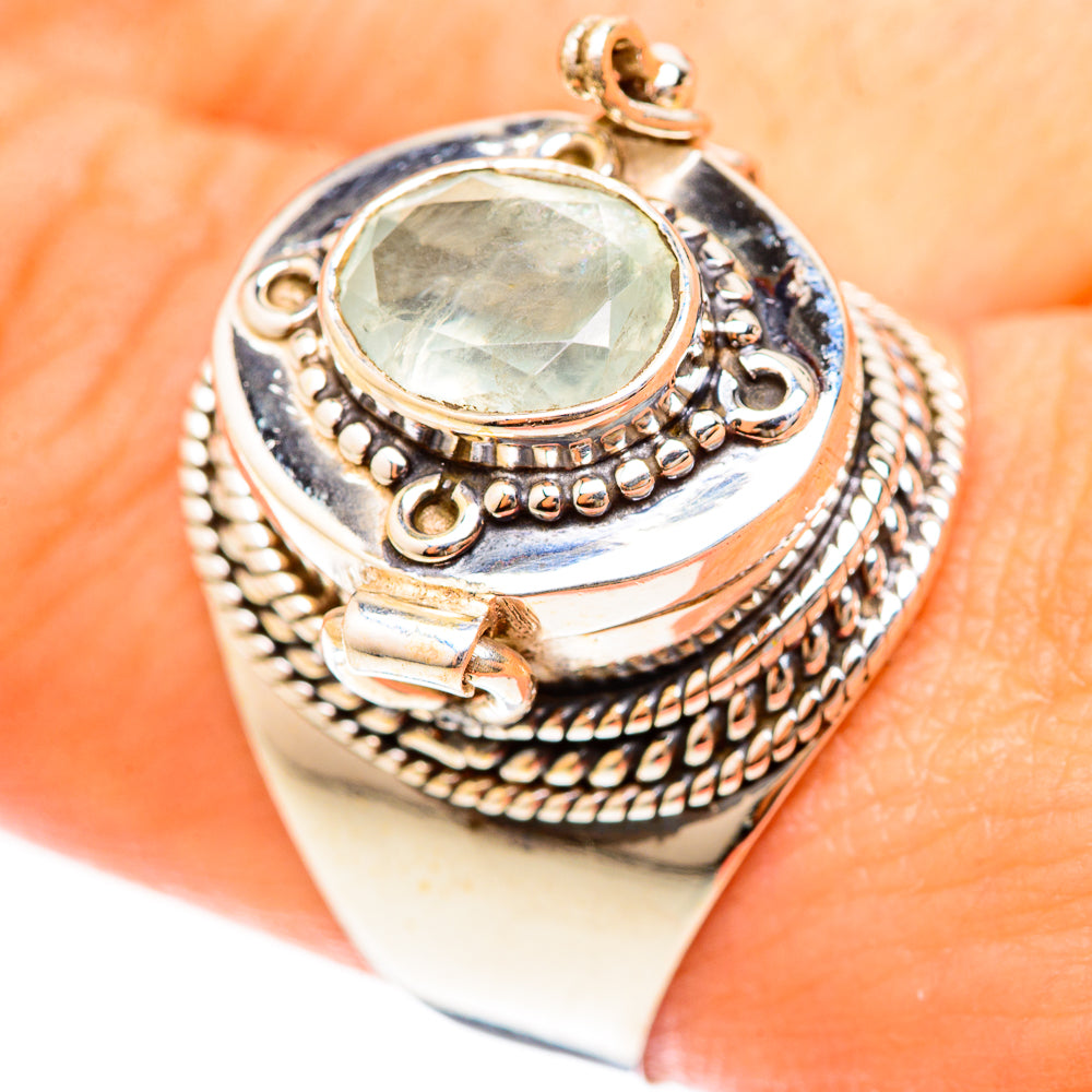Rainbow Moonstone Rings handcrafted by Ana Silver Co - RING123096