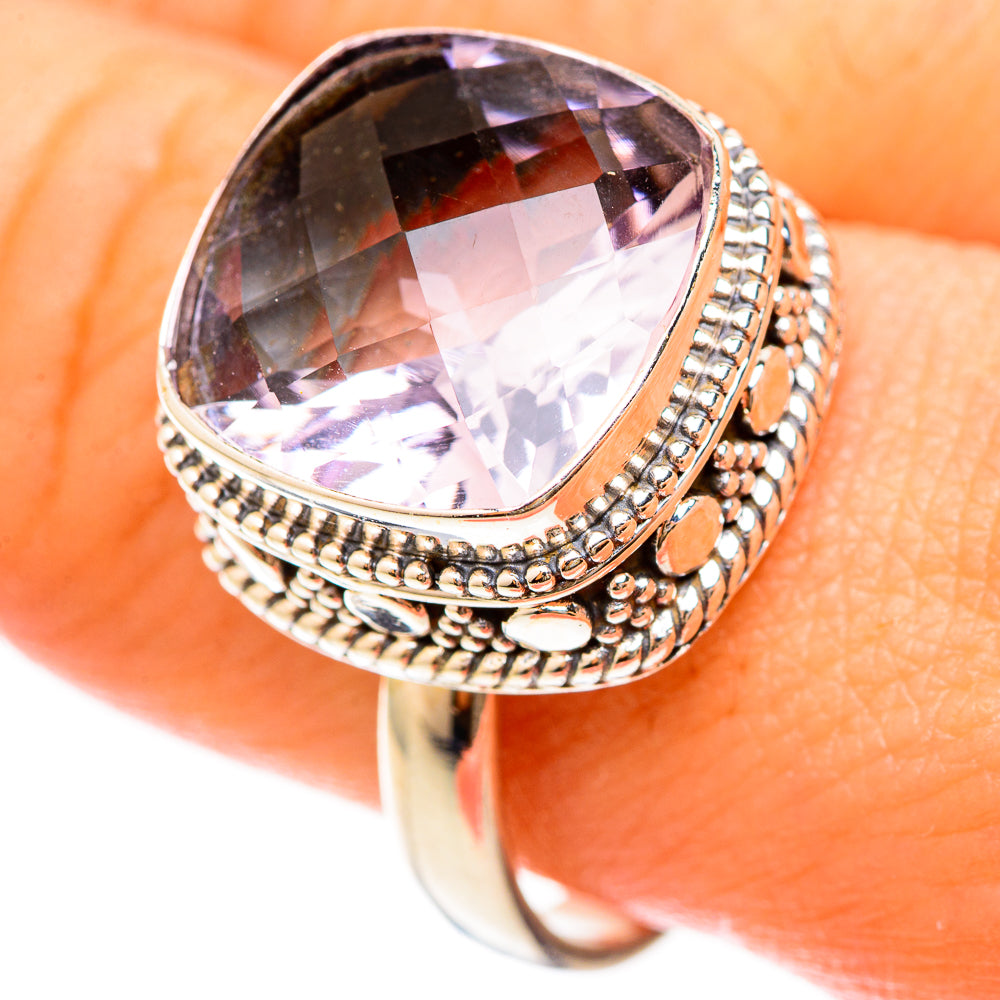 Pink Amethyst Rings handcrafted by Ana Silver Co - RING123099