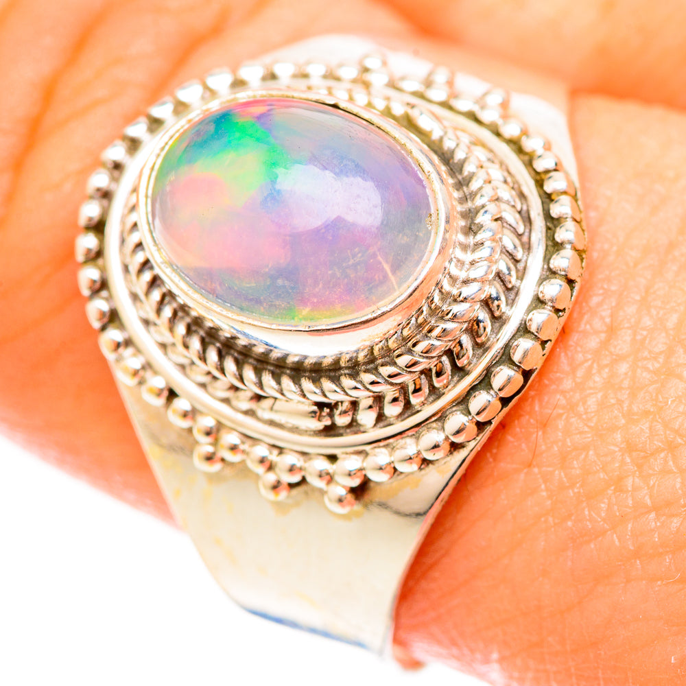 Ethiopian Opal Rings handcrafted by Ana Silver Co - RING123105
