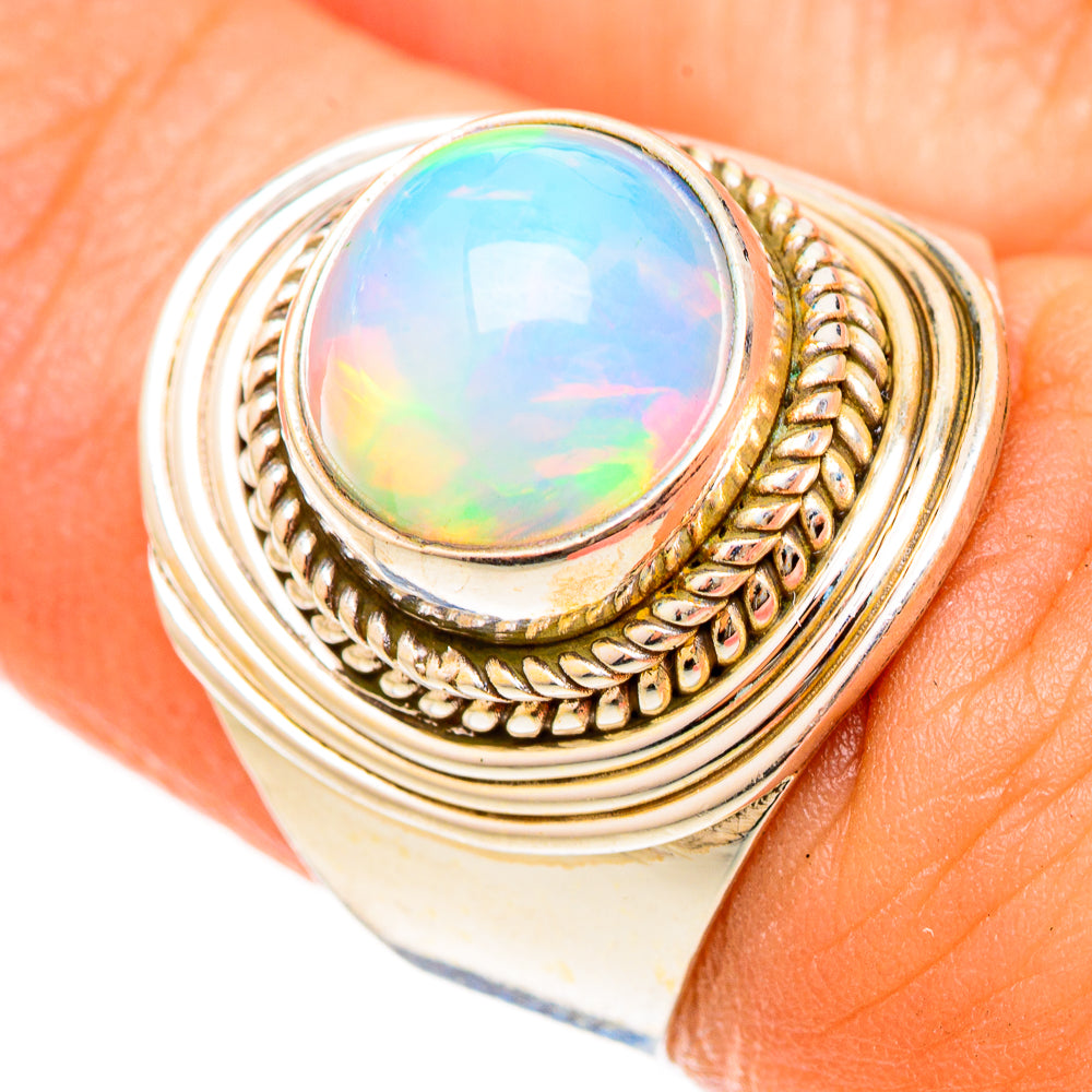Ethiopian Opal Rings handcrafted by Ana Silver Co - RING123106