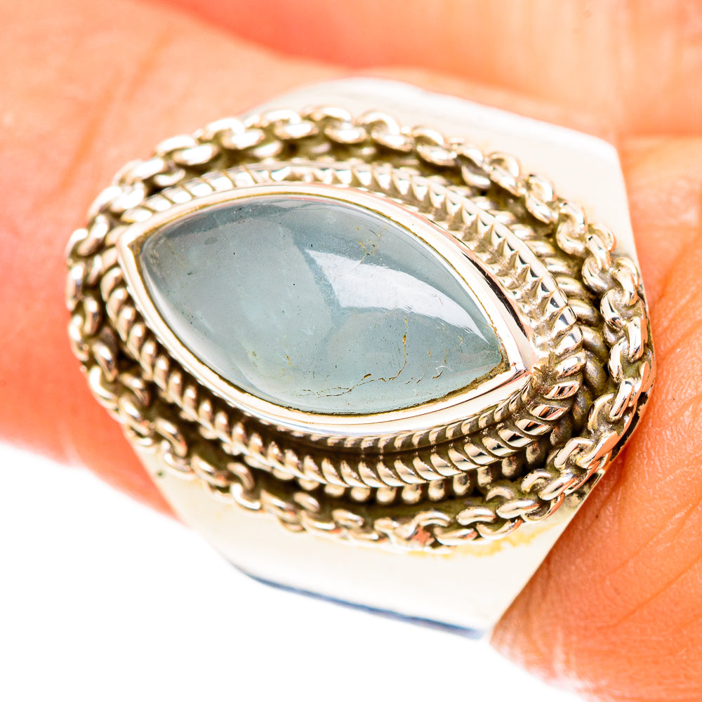 Aquamarine Rings handcrafted by Ana Silver Co - RING123107
